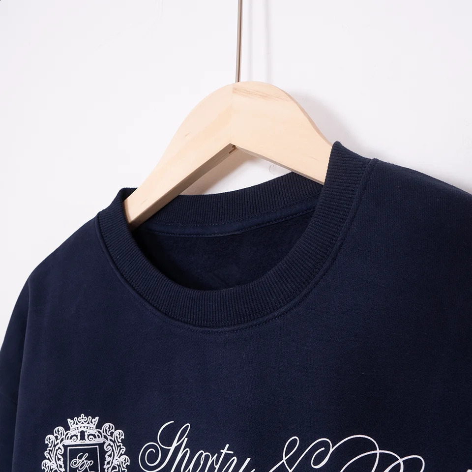 ZESSAM City Letter Graphic Print Sweatshirts Women ONeck Long Sleeve Sporty Female Pullover Vintage Casual Lady Top 240827