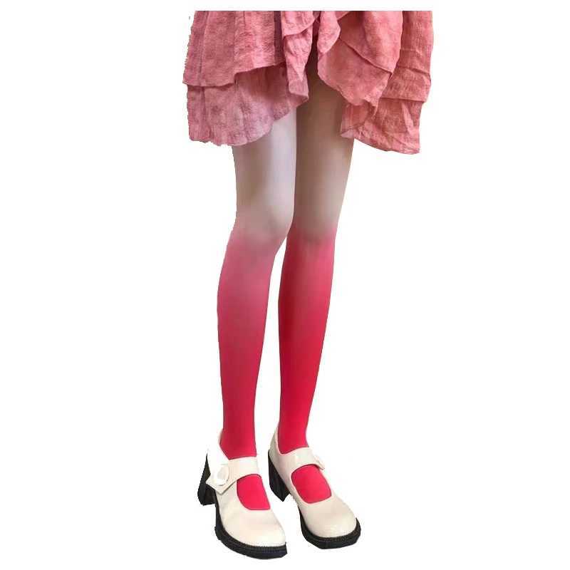 Socks Hosiery Women Long Socking Ladies Gradient Color Tights Opaque Stockings Fashion Girls Lolita Pantyhose Female Y24083305640