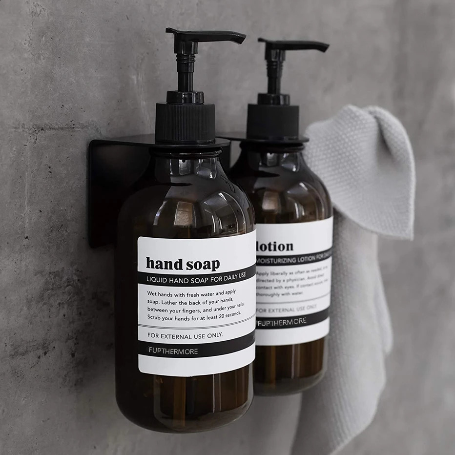 500ml soap bottle bathroom dispenser shampoo shower gel storage push type refillable empty 240830
