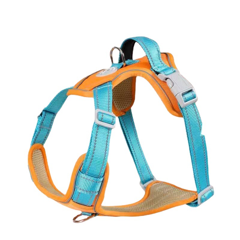 Vest-style Pet Harness,blast Proof Nylon Reflective Dog Harness with Control Handles for Medium To Large Dogs Training & Running