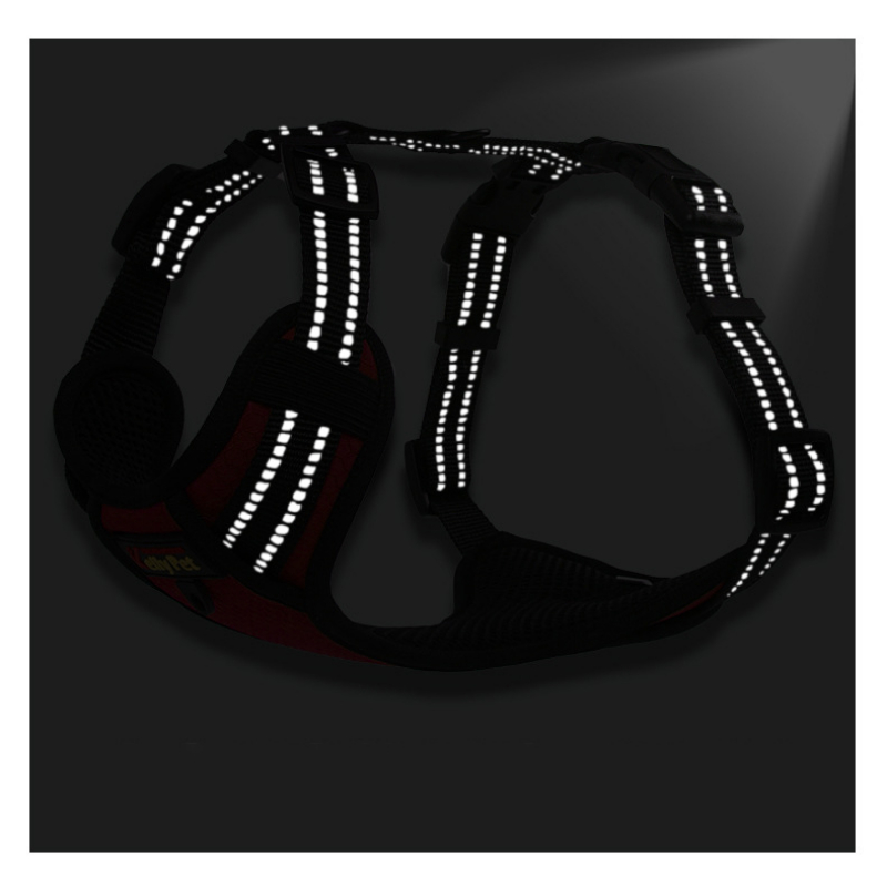 Adjustable Vest-style Pet Harness, Medium and Large Dog Harness, Reflective Oxford Cloth, for Outdoor Dog Walking Pet Supplies