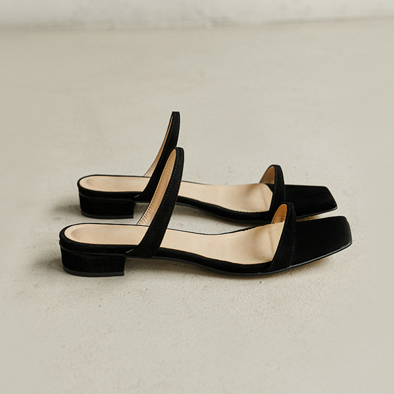 2023 Fashion Minimalist Two Part Slide Women Slippers Summer New Outdoor Beach Flat Sandals Non-slip Slides Woman Shoes