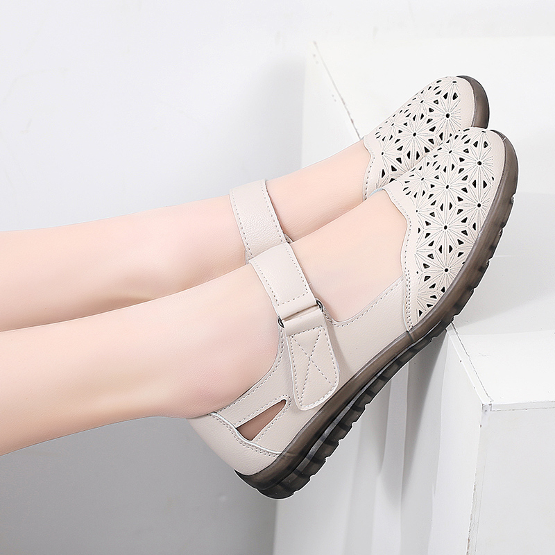 Women's Luxury Sandals 2023 Casual Summer Shoes Low Heels For Wedges Shoes Soft Bottom Chaussure Femme Summer Footwear Round Toe