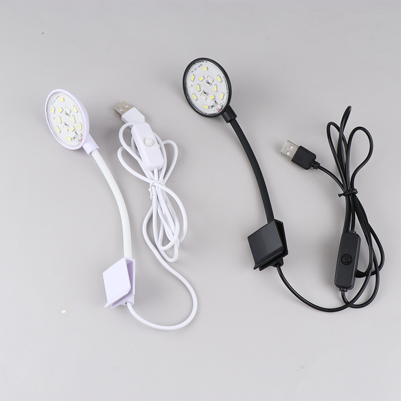 Fish Tanks Clip-on Light Clamp Aquarium Lights LED Beads Lights 360-Degree Rotations 5W USB Plugs