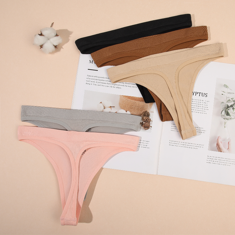 Five piece set - Women's solid color seamless high waist high elasticity shaping sports underwear-XY4122