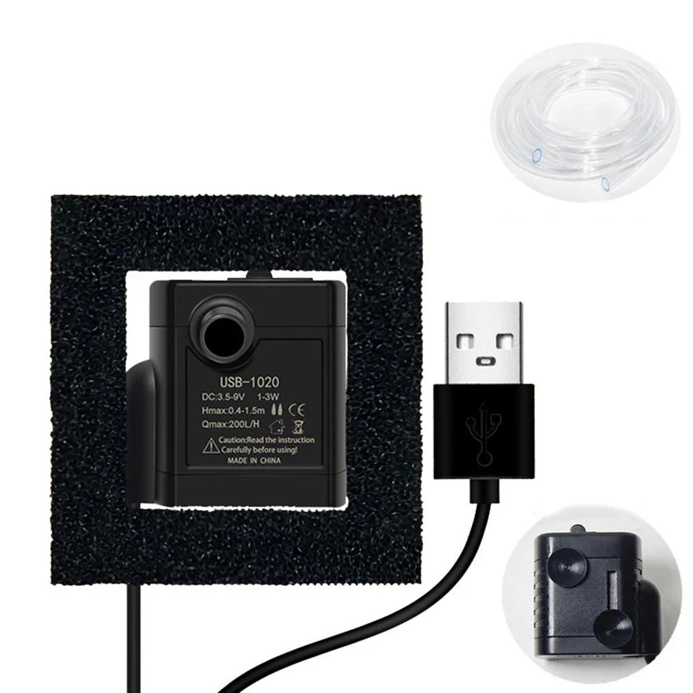 Mini USB Pump DC 5V Submersible Water Pumping for Aquarium Fish Fountain Garden House Water Hydroponic