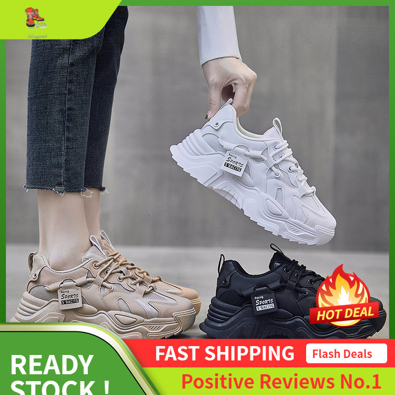 Ddmysports Spring New Korean Dad Ins Trendy Student Sports Running Shoes Women S Breathability Increase K OUTDOOR