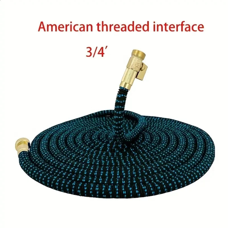 Garden hose high-pressure water gun US3/4 connector flexible magic telescopic hose car washing spray cleaning supplies 240829