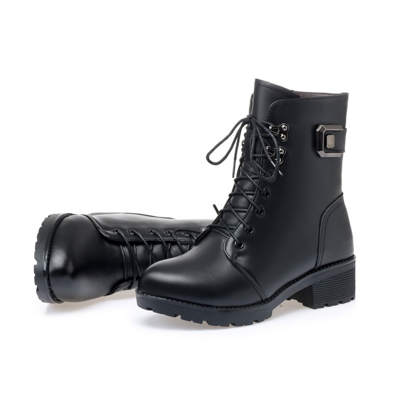 AIYUQI Ankle Boots Women Winter New 2024 Wool Warm Non-slip Ladies' Boots Large Size Winter Snow Boots