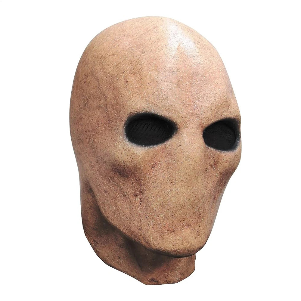 Slenderman Mask Cospaly Creepy Horror Faceless Man Alien Skull Latex Helmet Halloween Carnival Party Costume Props 240829