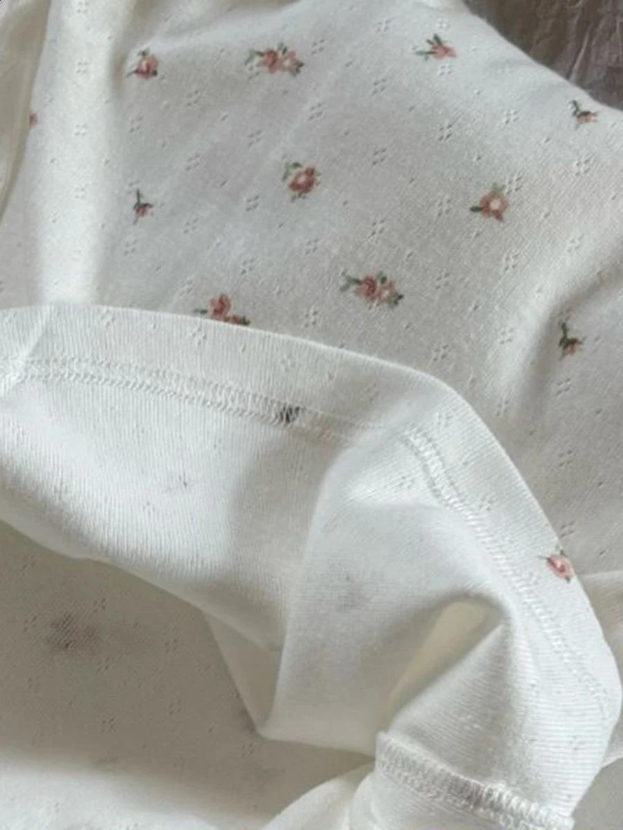 Pink Flower Eye Straight Pants Womens Autumn Cotton High Waist White Loose Sports Sweet Casual Home Sleepwear Trousers Y2k 240827
