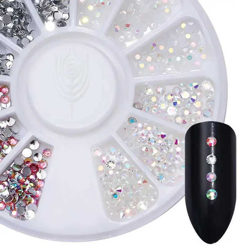 Mixed color sparkling nail rhinestone flat back crystal gemstone irregular jewelry beads handmade 3D nail art decoration accessories W240829
