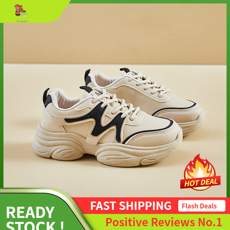 Ddmysports Ins Korean Version New Dad Shoes For Women Autumn Student Running Sports Thick Sole Height Increasing Leisure Street Shot EP OUTDOOR