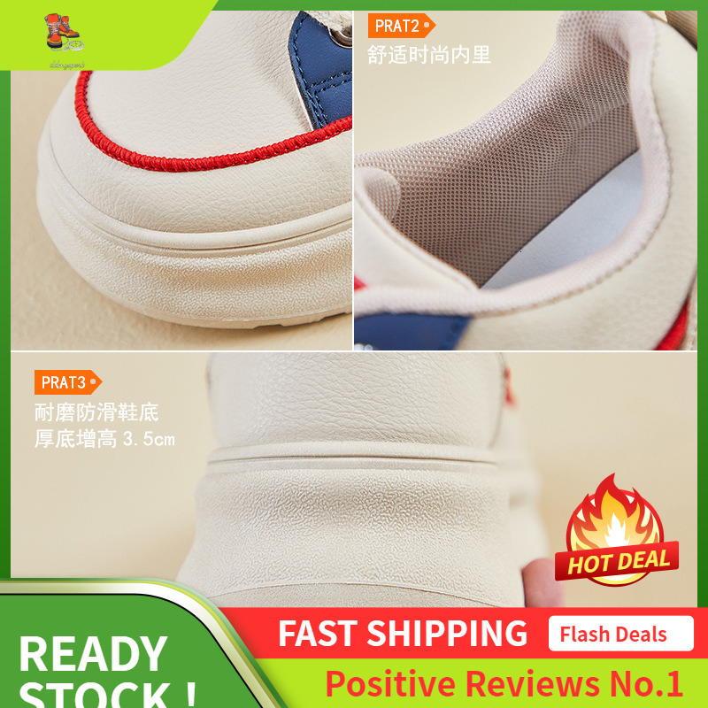 Ddmysports Autumn White New Korean Version Ins Female Student Thick Soled Height Increasing Sports Board Casual Shoes ZY OUTDOOR