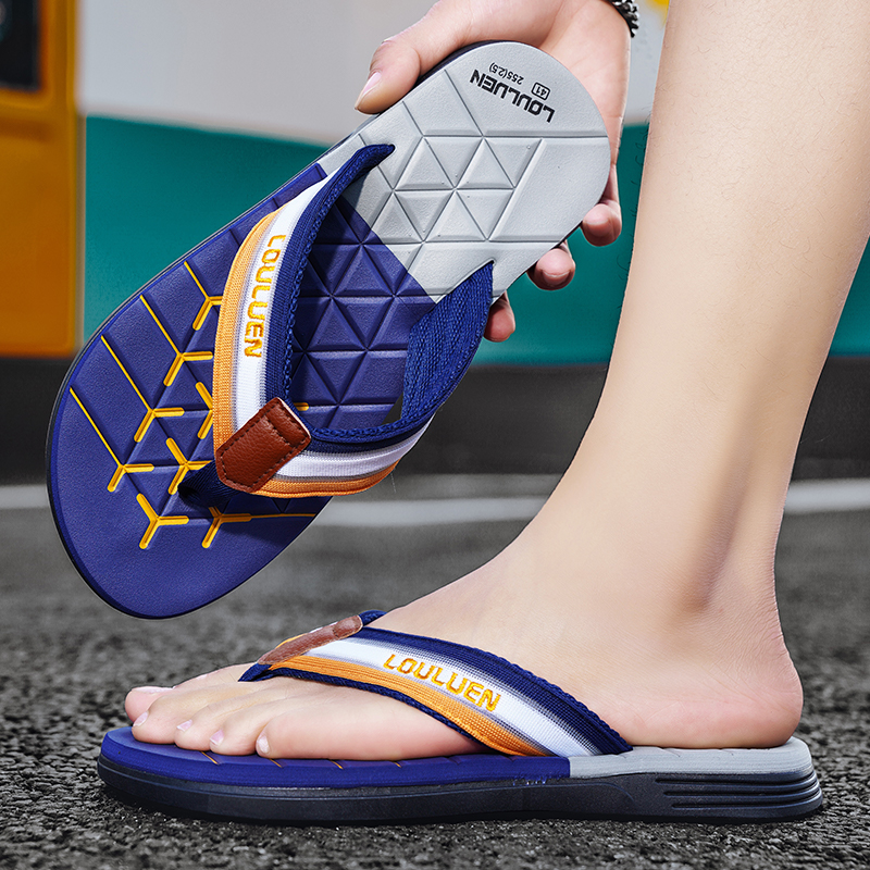 Fashion Men's Slippers Beach Outdoor Sandals Summer Men Flip Flops Comfortable Slides Casual Shoes Men Non-slip Home Slippers