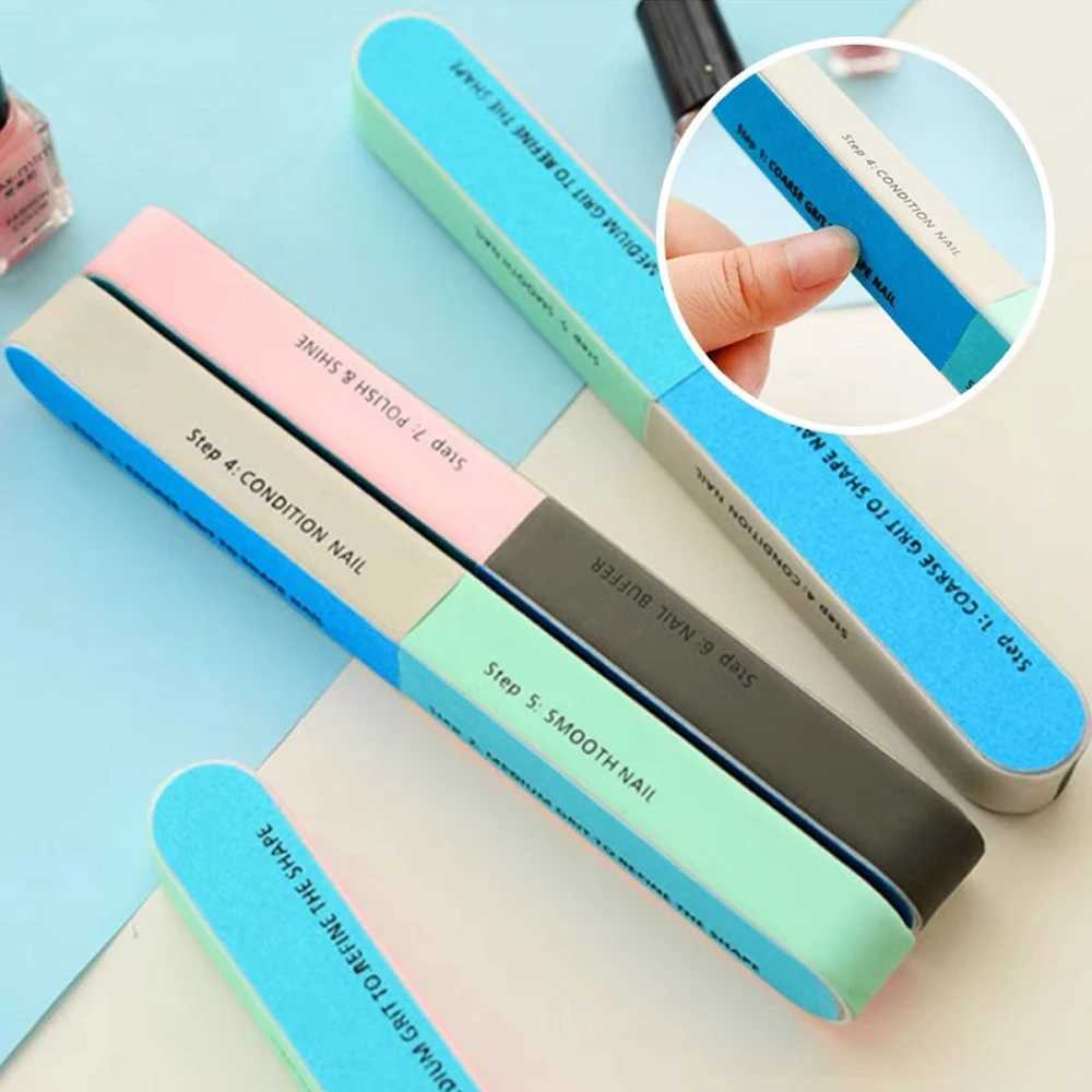 20 pieces/set of nail files rectangular friction and polishing block set 400/1000 grit friction strip smooth nail repair tool W240829