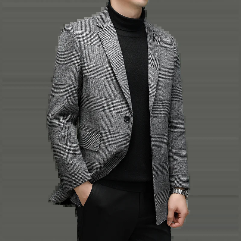 - Business and Leisure Trends - Italian Style Slim Suitable for Comfortable Fashion Hosts Travel Wedding Mens Wear Wool Coat Wool 240829