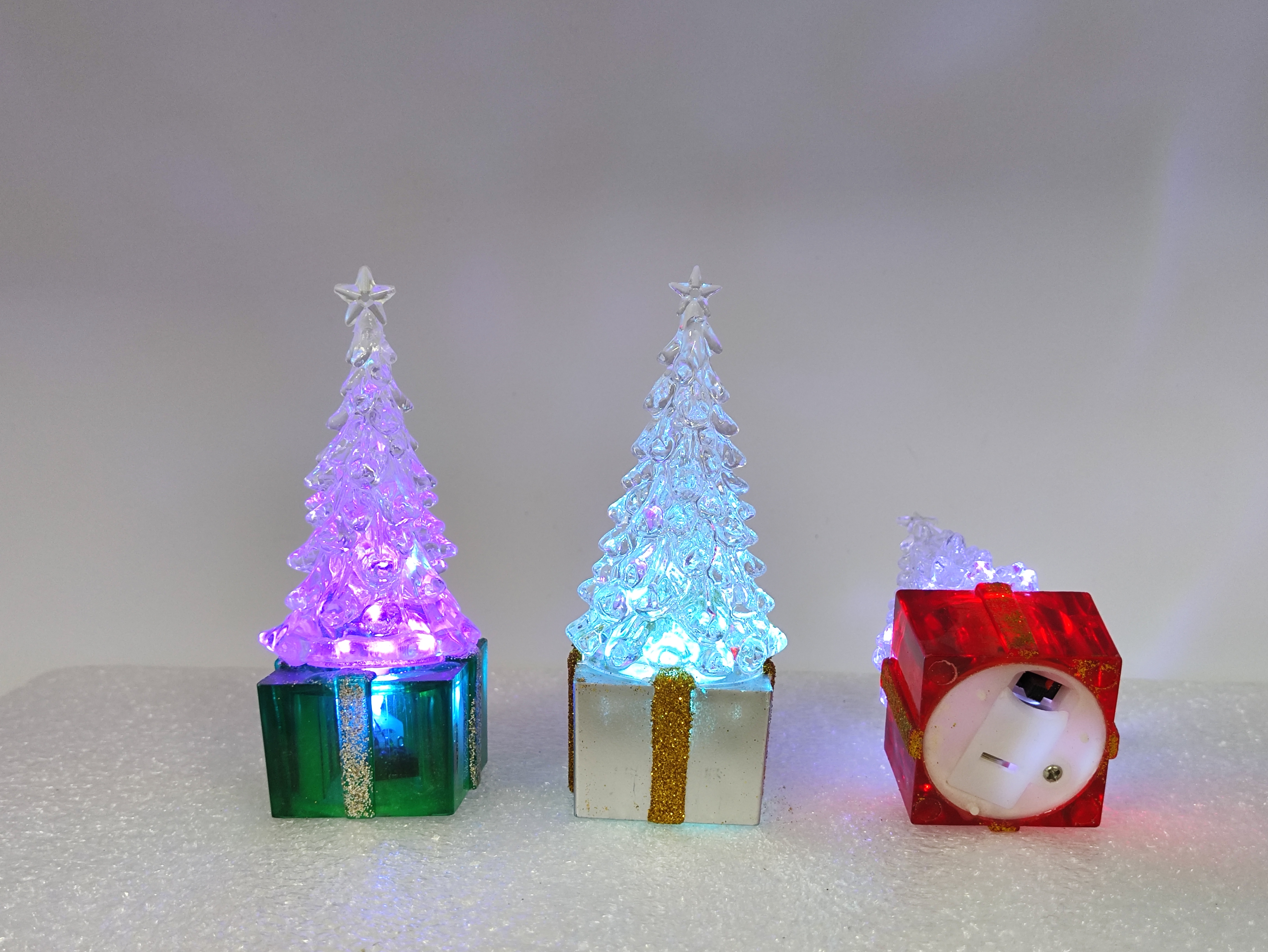 Five star Christmas tree gift box three sets to give children holiday gifts PS material small ornaments