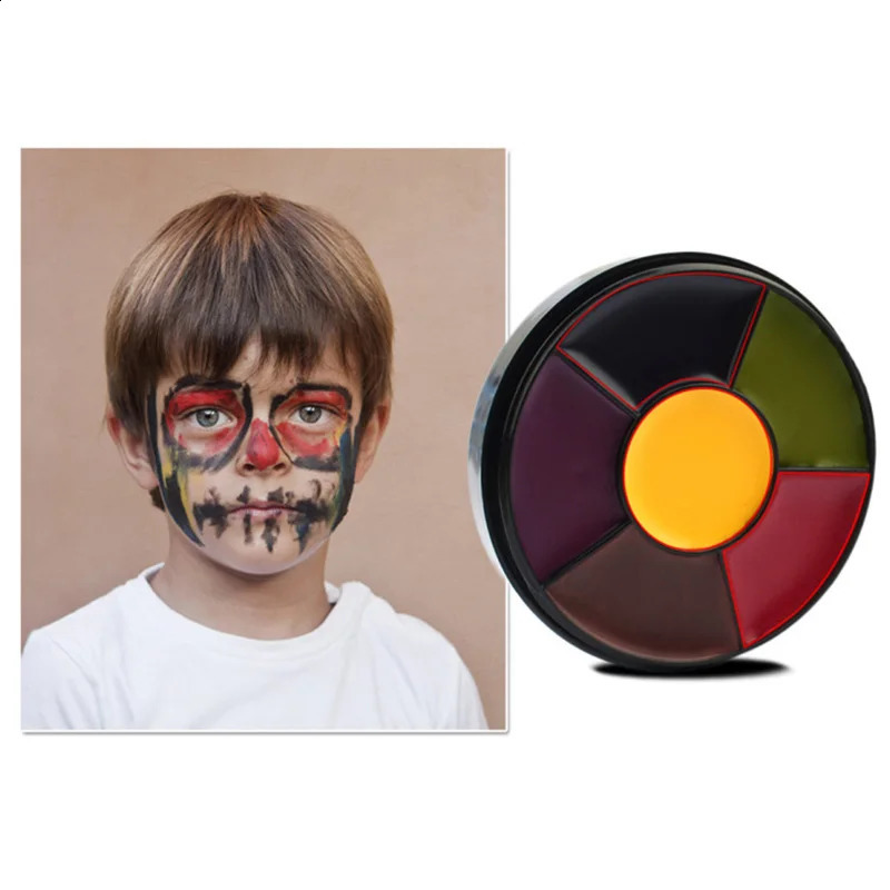 SFX Makeup 6-Color and Body Painting Stage Special Effects Halloween Party Fancy Costume Children Role Playing Makeup Children and Adults 240829