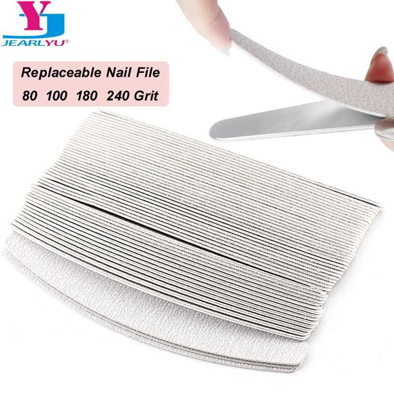 100Pcs/Lot Moon Replacement Sandpaper Files 80 100 180 240 with metal handle gray replaceable file for saw detachable pad set W240829