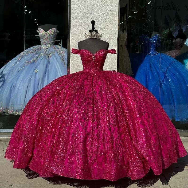 Red Ball Gown quinceanera Dress 2024 Long Train Ruffle Princess Lace Beads Tulle Vestidos De 15 Birthday Party Sweet