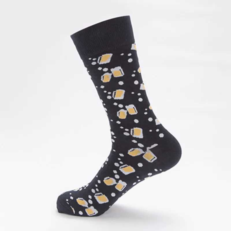 Men's Socks 5 pairs of socks large size colorful couple socks happy socks medium and high tube personality cotton socks wholesale Y240830KY2J