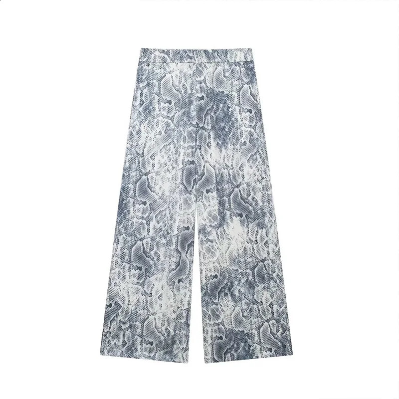 Willshela Women Fashion 2 Piece Set Printed Single Breasted Shirts Vintage Elastic Waist Trousers Feamle Chic Lady Pants Sets 240829