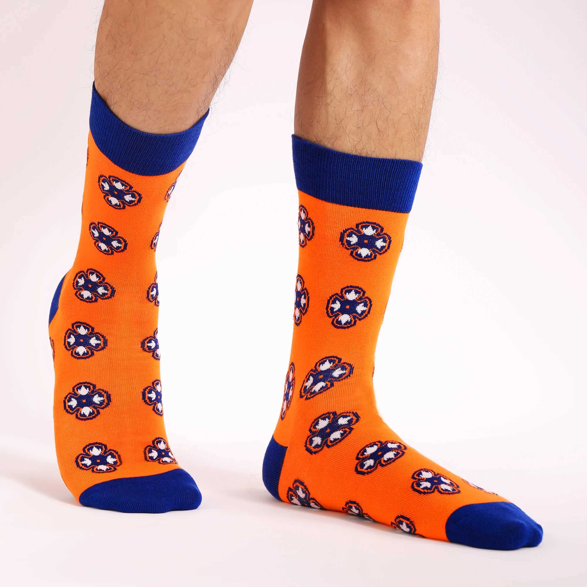 Men's Socks 5Pairs Mens Fun Dress Socks Pattern Funny Socks Pack Colorful Striped Combed Cotton Novelty SocksCool Breathable Casual Socks Y240830