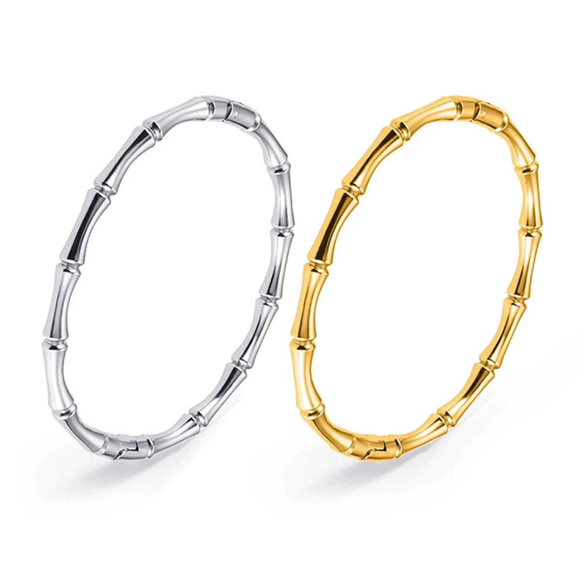 Hot sellering Stainless Steel 18K Gold Color Bamboo Cuff Bracelets Bangles for Woman Wedding Female Luxury Bracelets Jewelry Gift designer bracelet fo