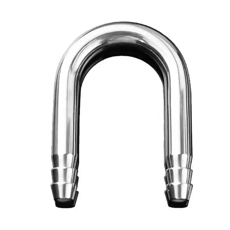 U Shape Aquarium Air Tube Connector For Co2 Diffuser Oxygen Pump System Stainless Steel For 4-5mm Tube Fish Tank Accessories