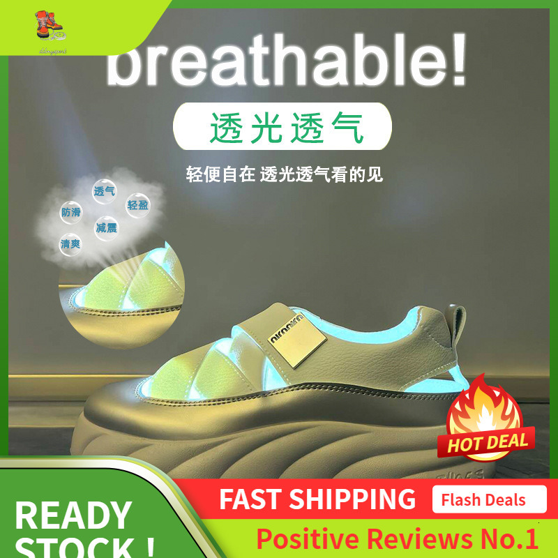 Ddmysports Summer White New Korean Version Ins Female Student Height Increasing Breathable Sports Board Casual Shoes RM OUTDOOR