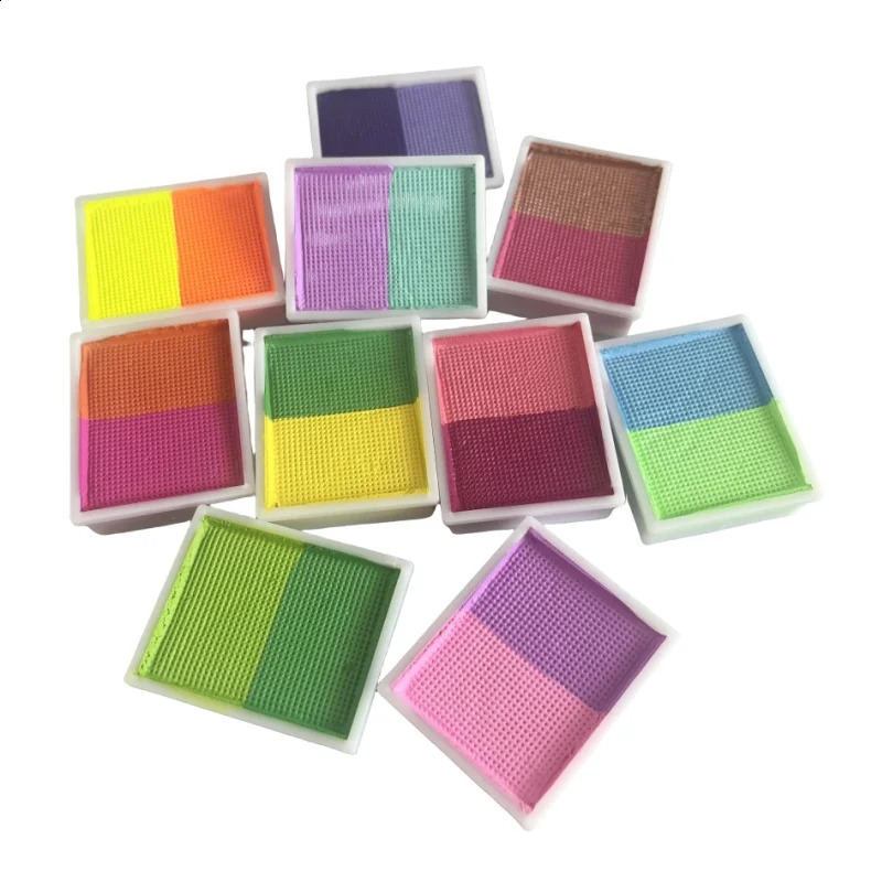 10g Rainbow Split Cake Painting Human Art Halloween Decoration Festival Role Playing Holiday Makeup 240829