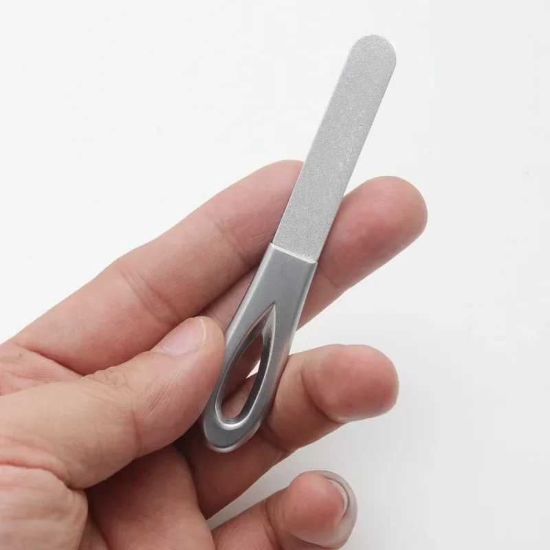 1 professional stainless steel nail file double-sided folding grinding rod manual foot massage nail art tool nail file W240829