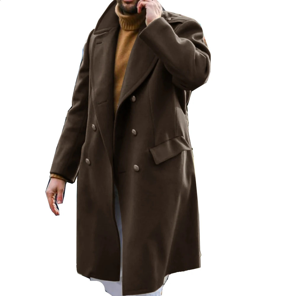 Mens clothing wool coats comfortable business workwear for mens commuting fashionable ultra-thin cashmere coats mens casual mens winter clothing 24082