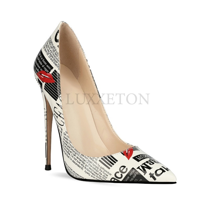New Ultra-High Quality Graffiti Heels | Pointed Toe Pumps Hot Street Fashion Women Shoes