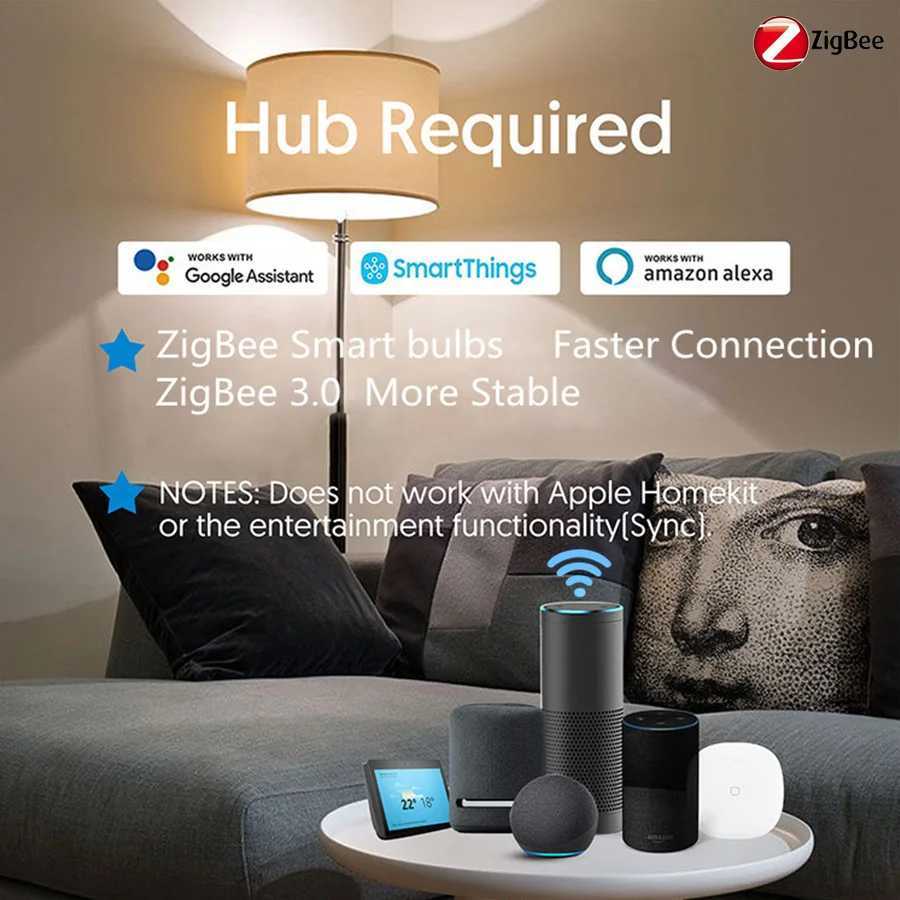 15W ZigBee Smart Ceiling Light RGB Tuya WiFi Bluetooth LED Downlights Recessed Spotlight Alexa Lamp Control Google HomeLX241114