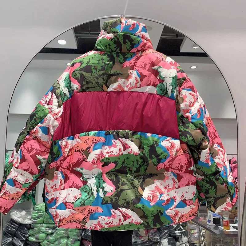 Women's Down Parkas Womens 2023 Winter New Thick White Duck Down Jacket Womens Warm Printed Down Jacket Loose Womens Parkes Coat Y240824UBZA