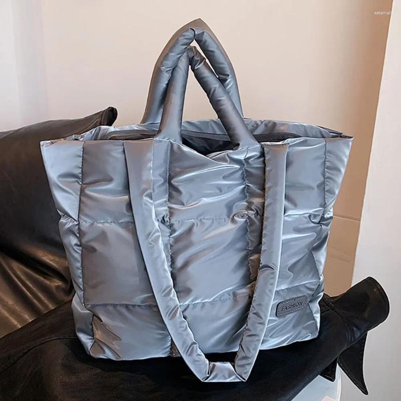 Totes Women Shoulder Bags Fashion Large Tote Padded Handbags Designer Quilted Nylon Down Cotton Crossbody Bag Winter Purse