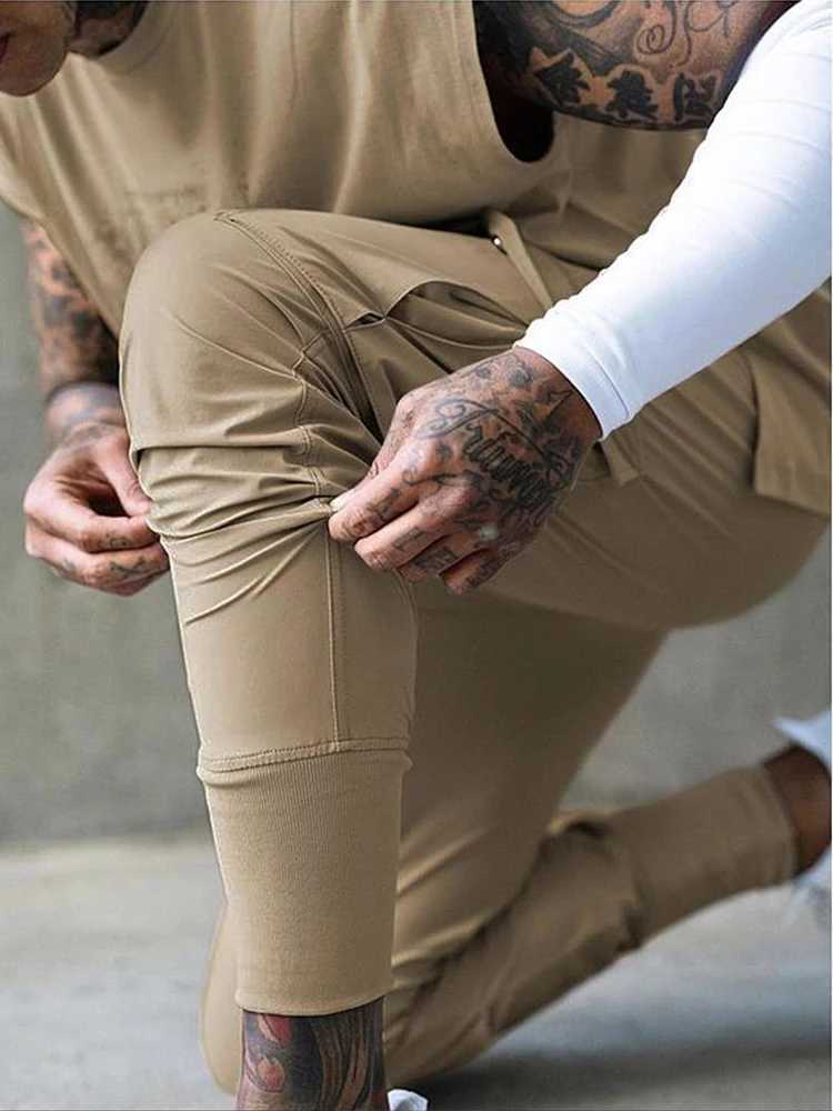 Mens fast drying gym running pants running pants running pants long pants Trouser fitness training casual cargo pants mens style W240829