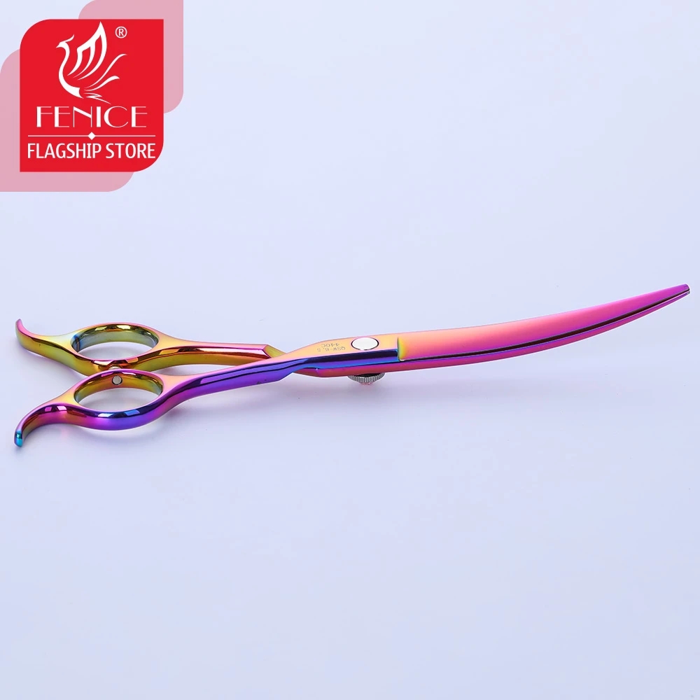Fenice Stainless Steel 6.5 inch Curved Pet Dog Grooming Scissors Shears Pet Scissors Dogs Product
