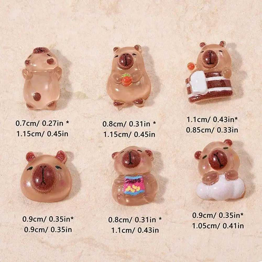 10/20 nail art accessories cute cartoon mini puffs DIY nail resin charm flat back jewelry used for ergonomic decoration W240829