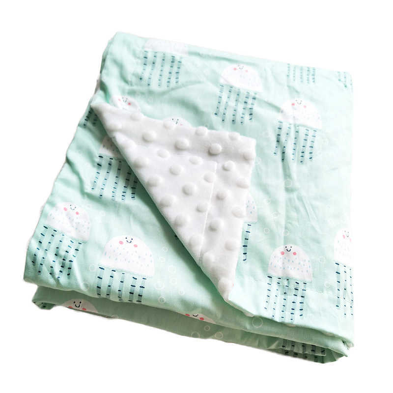 Blankets Swaddg New Cartoon Bean Spring/Summer Super Soft Baby Cover Blanket Childrens Summer Air Conditioning Quilt S248309