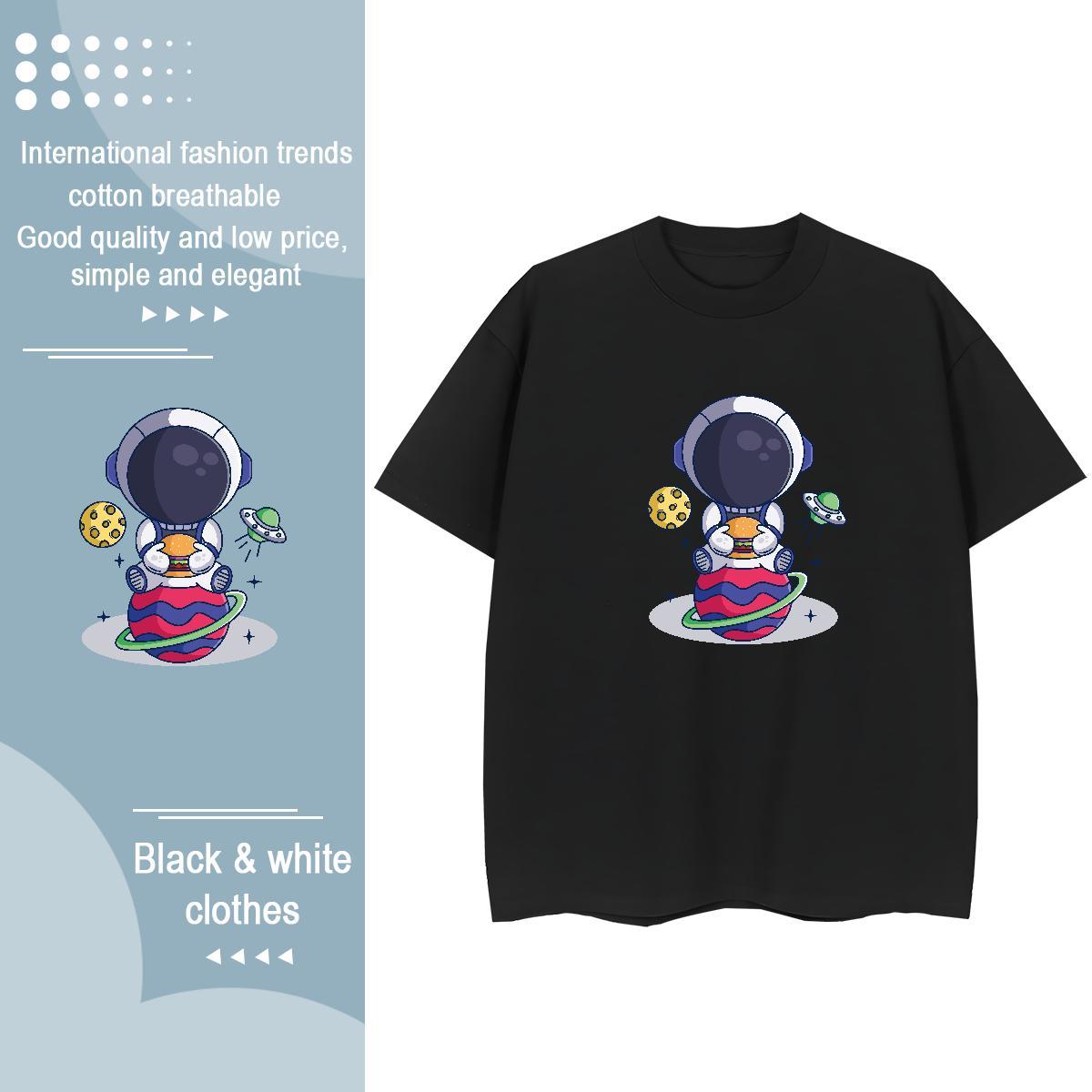 Brand Lady T shirt 230g 100% Cotton universe Hip Hop Street T-Shirts Breathable Short Sleeve Skull Wear