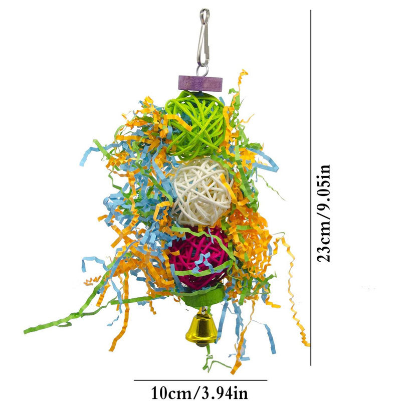 Parrot Swing Chewing Toys Cage Accessories Bird Supplies 3 Pieces Parrot Toys Set Bird Hanging Cage Toy