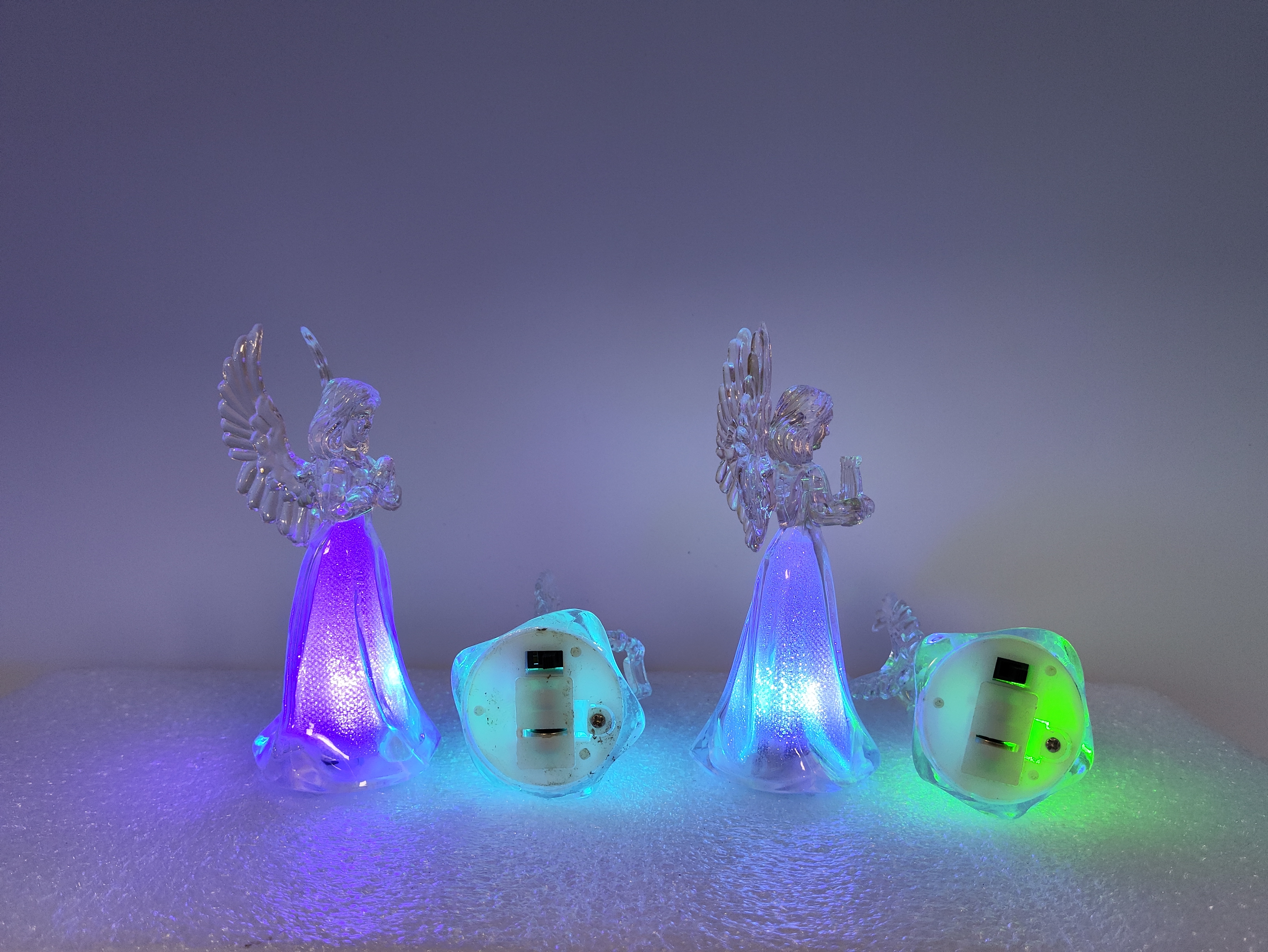 Mini angel 4-piece LED light Christmas gift PS material decoration