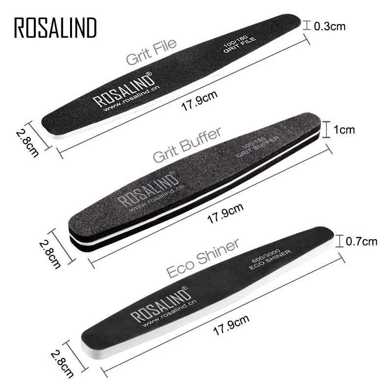 ROSALIND Nail File Nail Buffer Washable Matte Polishing Buffer Foot Therapy Nail Art Tool 1 piece W240829