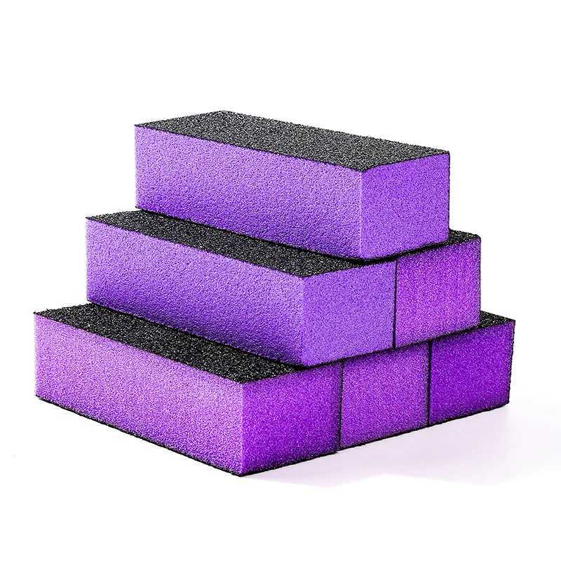10 pieces of nail cushion blocks 3 sides of shiny cushion blocks sanding sponge files nail art tips and cushioning tools W240829