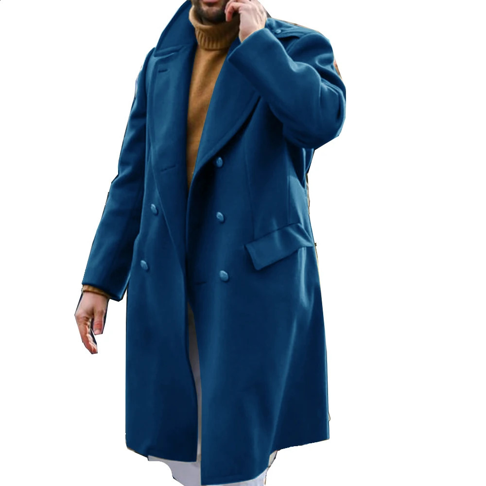 Mens clothing wool coats comfortable business workwear for mens commuting fashionable ultra-thin cashmere coats mens casual mens winter clothing 24082