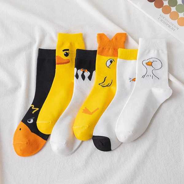 Men's Socks 6 Pairs/Set Womens Lovely Solid Color Butterfly Socks Crew Socks For Ladies Breathable Happy Socks Y240830DEIC