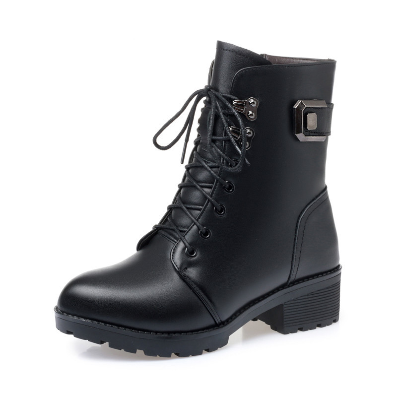 AIYUQI Ankle Boots Women Winter New 2024 Wool Warm Non-slip Ladies' Boots Large Size Winter Snow Boots
